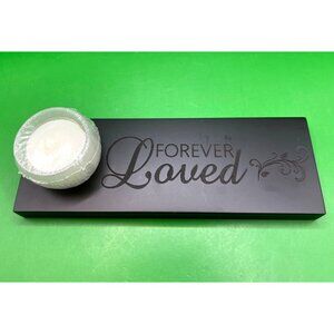Forever Loved Black Memorial Candle Holder Tea Light Tray Plaque Home Décor Gift
